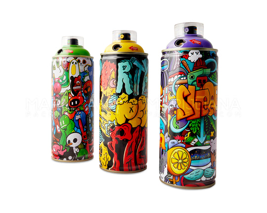 TECHNO TORCH | Graffiti Art Design Aluminum Spray Can Flame Torch | 7.5in Tall - Butane - Purple