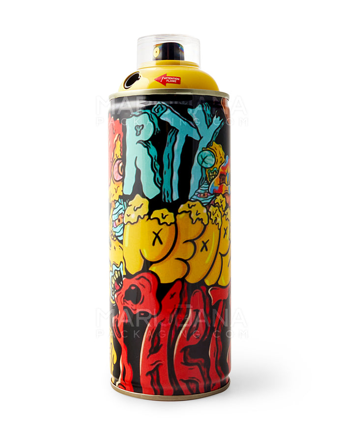 TECHNO TORCH | Graffiti Art Design Aluminum Spray Can Flame Torch | 7.5in Tall - Butane - Yellow Image