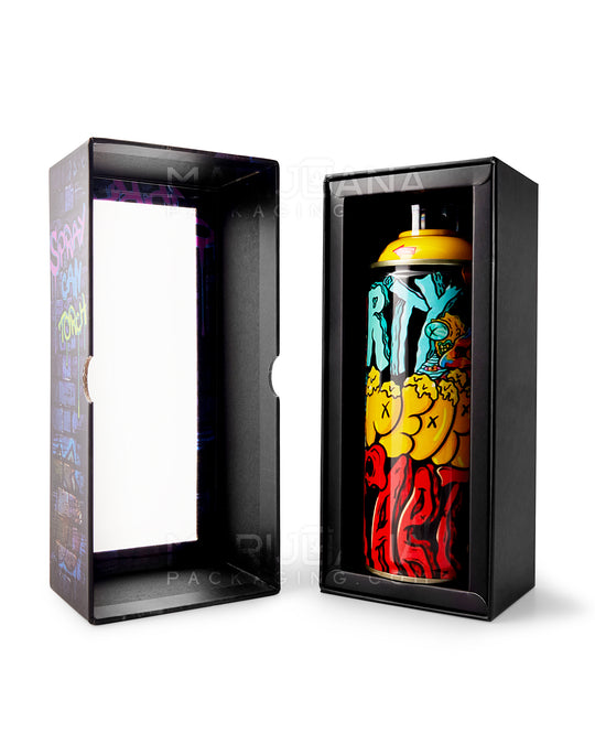 TECHNO TORCH | Graffiti Art Design Aluminum Spray Can Flame Torch | 7.5in Tall - Butane - Yellow