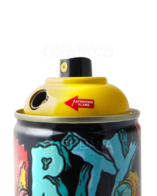 TECHNO TORCH | Graffiti Art Design Aluminum Spray Can Flame Torch | 7.5in Tall - Butane - Yellow