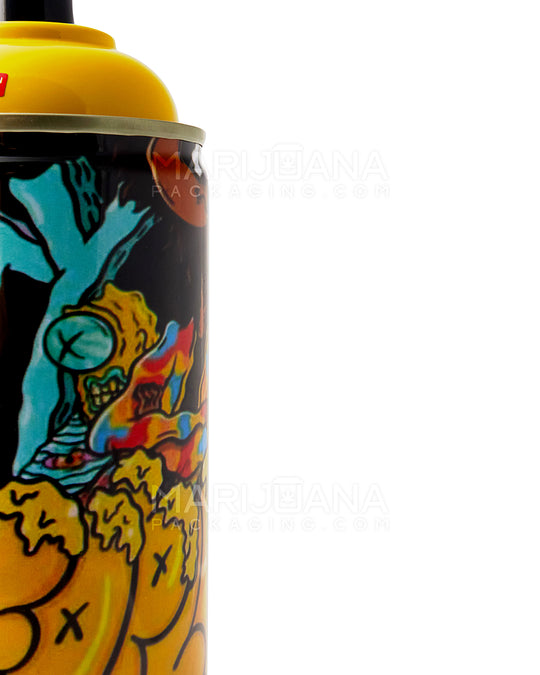 TECHNO TORCH | Graffiti Art Design Aluminum Spray Can Flame Torch | 7.5in Tall - Butane - Yellow