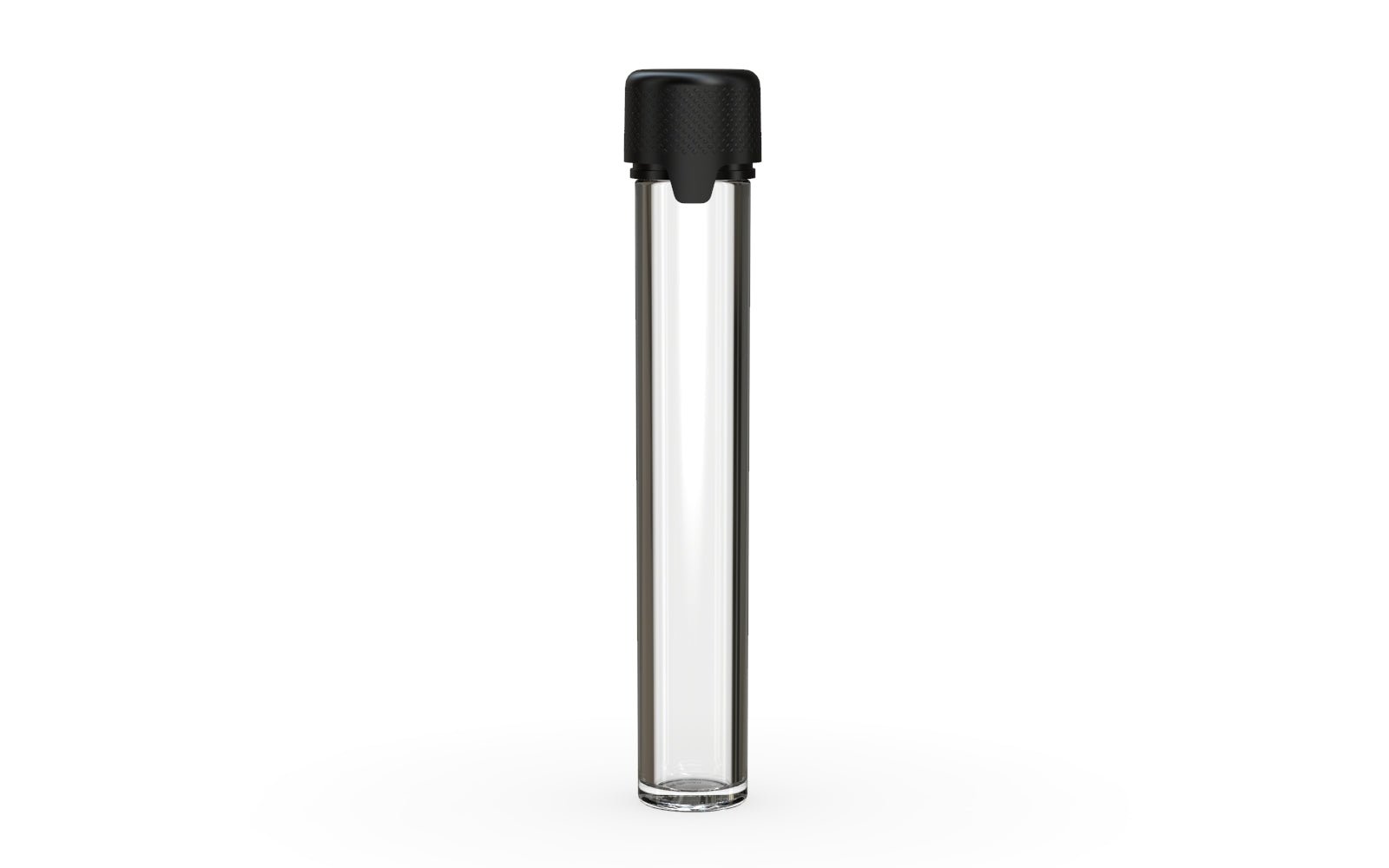 CHUBBY GORILLA | Child Resistant Clear Plastic Aviator Pre - Roll Tubes w/ Black Cap | 25mm - 115mm | Sample - 1