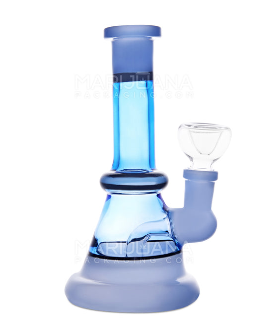 Dual Tone Mini Beaker Water Pipe w/ Showerhead Perc | 6in Tall - 14mm Bowl - Assorted