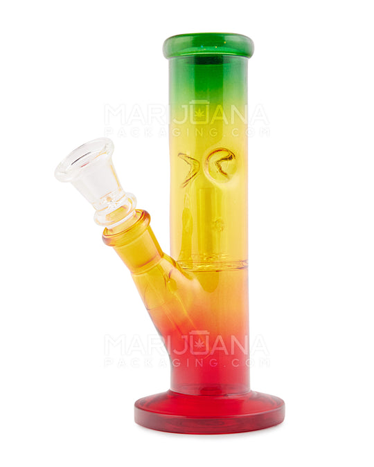 Rasta Mini Straight Shooter Water Pipe | 6.5in Tall - 14mm Bowl