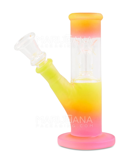 Frosted Mini Straight Shooter Water Pipe | 6.5in Tall - 14mm Bowl - Assorted