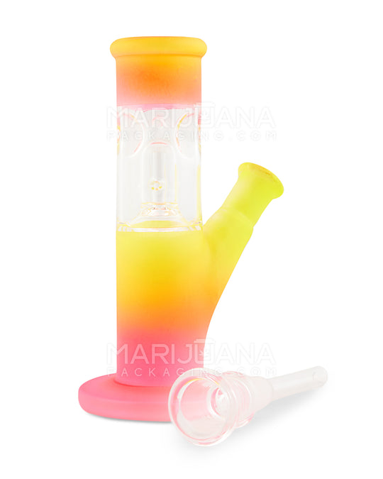 Frosted Mini Straight Shooter Water Pipe | 6.5in Tall - 14mm Bowl - Assorted