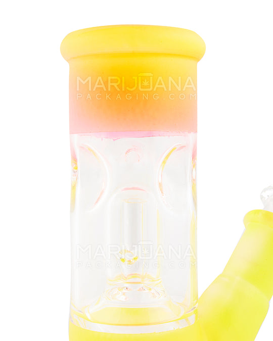 Frosted Mini Straight Shooter Water Pipe | 6.5in Tall - 14mm Bowl - Assorted