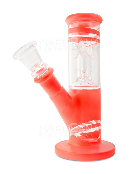 Striped Mini Straight Shooter Water Pipe | 6.5in Tall - 14mm Bowl - Assorted