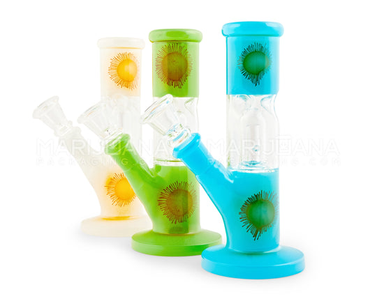 Decal Mini Straight Shooter Water Pipe | 6.5in Tall - 14mm Bowl - Assorted