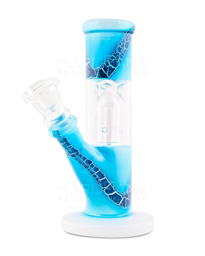 Crackle Mini Straight Shooter Water Pipe | 6.5in Tall - 14mm Bowl - Assorted Image