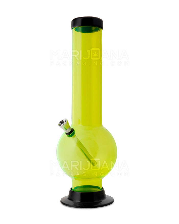 Straight Neck Acrylic Wide Water Pipe | 12in Tall - Grommet Bowl - Assorted Image