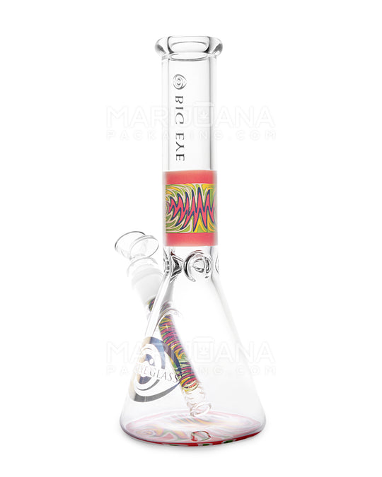 Straight Neck Wig Wag Big Eye Glass Water Pipe w/ Ice Catcher | 10.5in Tall - 14mm Bowl - Assorted