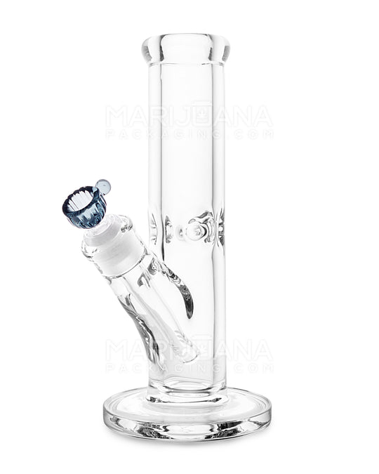 USA Glass | Straight Neck Heavy Glass Water Pipe w/ Ice Catcher | 10in Tall - 14mm Bowl - Clear