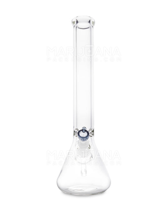 USA Glass | Straight Neck Heavy Thick Glass Beaker Water Pipe w/ Ice Catcher | 16in Tall - 14mm Bowl - Clear