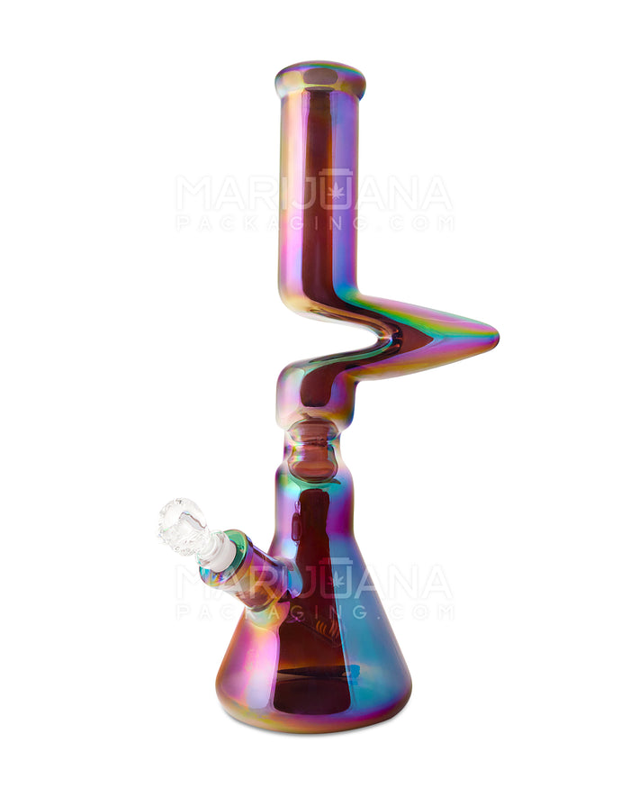 USA Glass | Z-Neck Heavy Zong Glass Beaker Water Pipe | 16in Tall - 14mm Bowl - Assorted Image