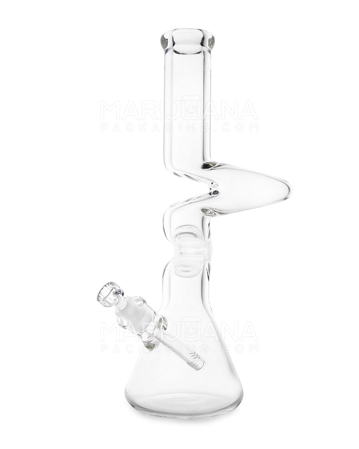 USA Glass | Z-Neck Heavy Zong Straight Shooter Glass Beaker Water Pipe | 16in Tall - 14mm Bowl - Clear Image