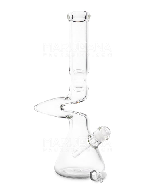 USA Glass | Z-Neck Heavy Zong Straight Shooter Glass Beaker Water Pipe | 16in Tall - 14mm Bowl - Clear