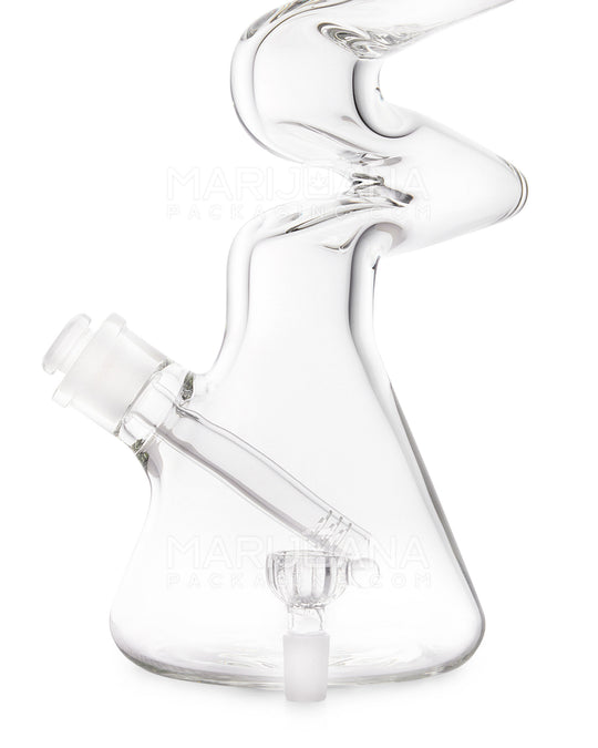 USA Glass | Z-Neck Heavy Zong Glass Beaker Water Pipe | 16in Tall - 14mm Bowl - Clear