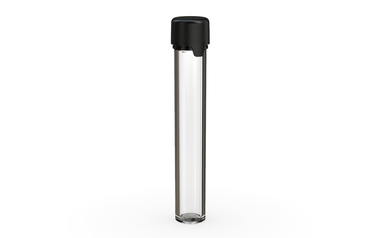 CHUBBY GORILLA | Child Resistant Clear Plastic Aviator Pre - Roll Tubes w/ Black Cap | 25mm - 115mm | Sample - 1