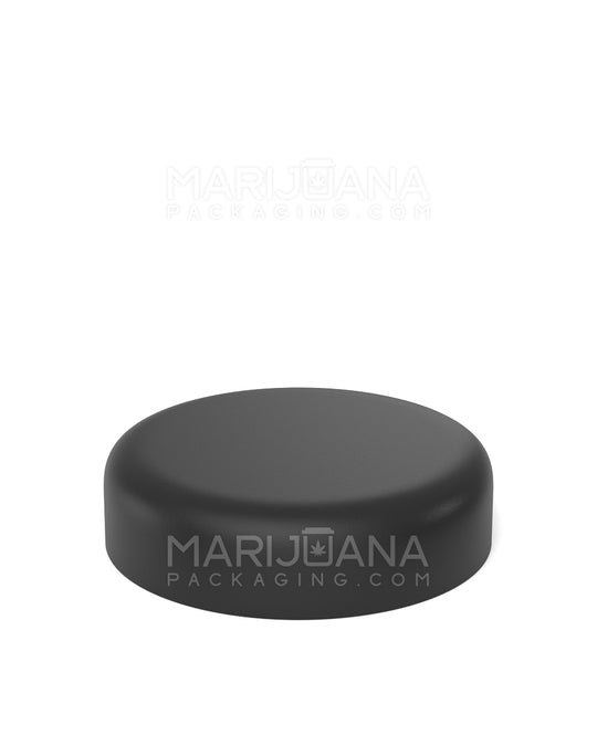 POLLEN GEAR | LoPro Child Resistant Smooth Push Down & Turn Plastic Round Caps w/ Foam Liner | 65mm - Matte Black - 72 Count