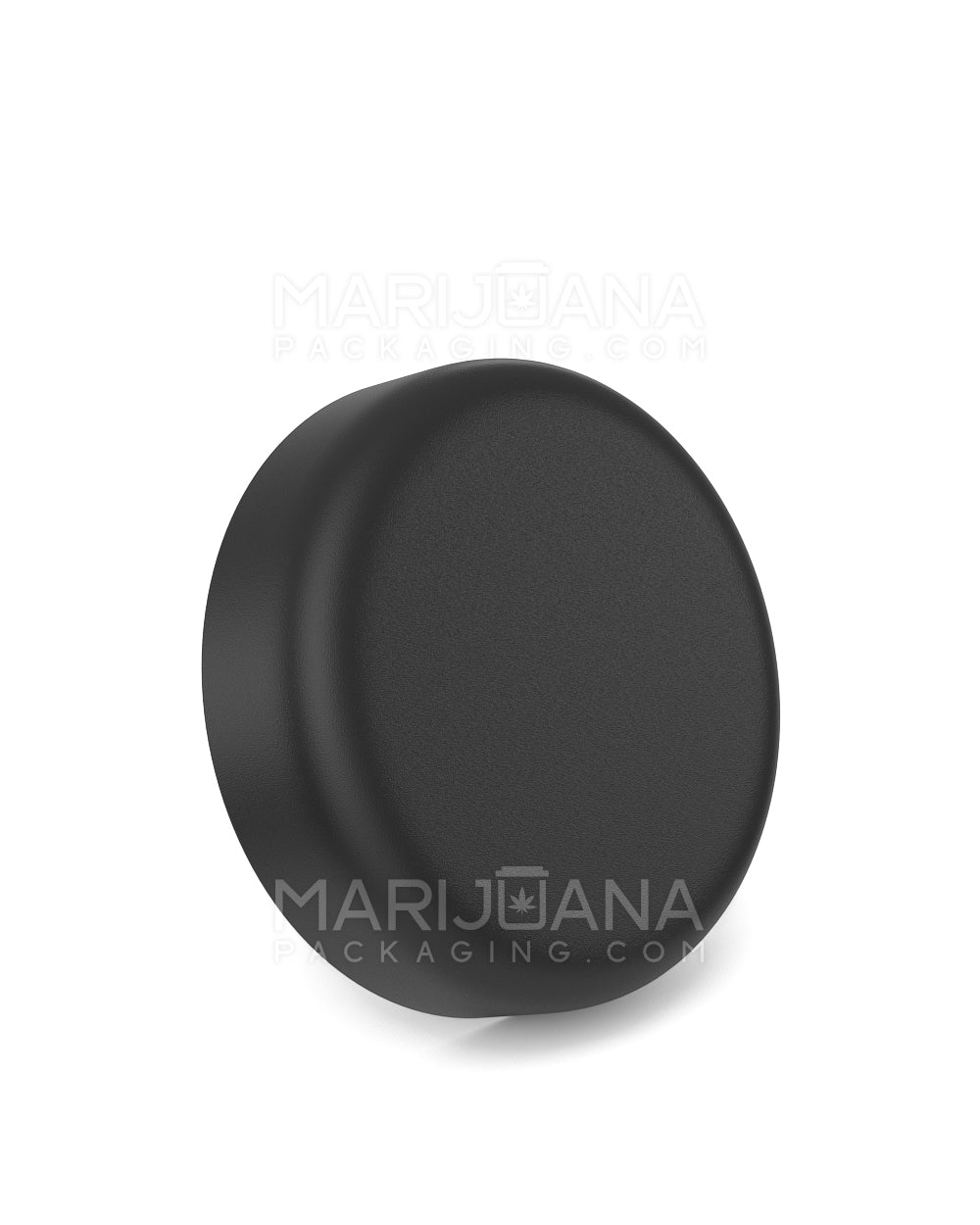 POLLEN GEAR | LoPro Child Resistant Smooth Push Down & Turn Plastic Round Caps w/ Foam Liner | 65mm - Matte Black - 72 Count