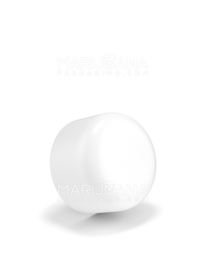 POLLEN GEAR HiLine Child Resistant Smooth Push Down & Turn Plastic Dome Caps | 52mm - Matte White | Sample Image