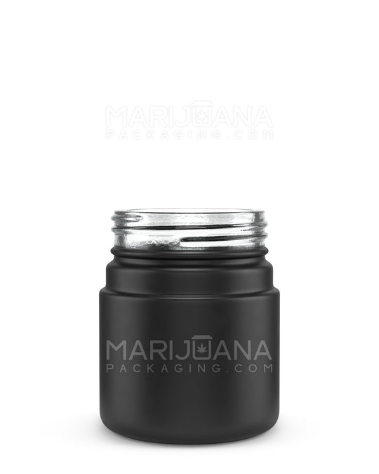 POLLEN GEAR | HiLine Straight Sided Matte Black Glass Jars | 52mm - 2.5oz - 72 Count