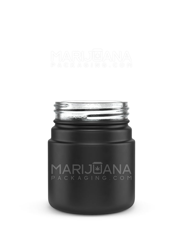 POLLEN GEAR Straight Sided HiLine Matte Black Glass Jars | 52mm - 2.5oz | Sample Image