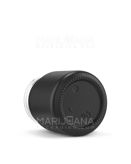 POLLEN GEAR | HiLine Straight Sided Matte Black Glass Jars | 52mm - 2.5oz - 72 Count