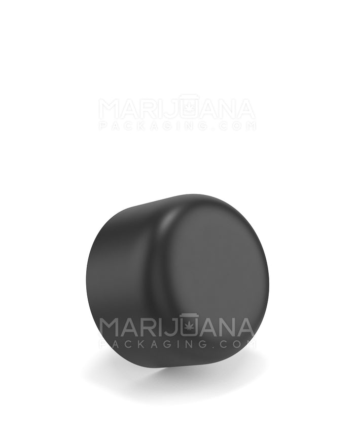 POLLEN GEAR Child Resistant Smooth Push Down & Turn Plastic Dome Caps w/ 3-Layer Liner | 52mm - Matte Black | Sample Image