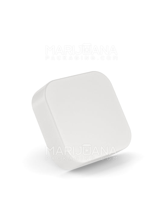 POLLEN GEAR Child Resistant SoftSquare Push Down & Turn Plastic Caps w/ 3 Layer Foil Liner | 38mm - Matte White | Sample