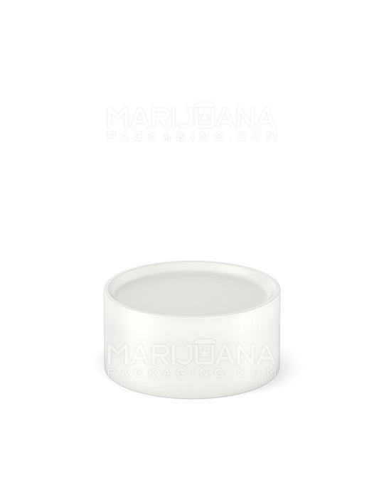 POLLEN GEAR | HiLine Child Resistant Smooth Push Down & Turn Plastic Scooped Caps w/ Foil Liner | 28mm - Matte White - 308 Count - 3