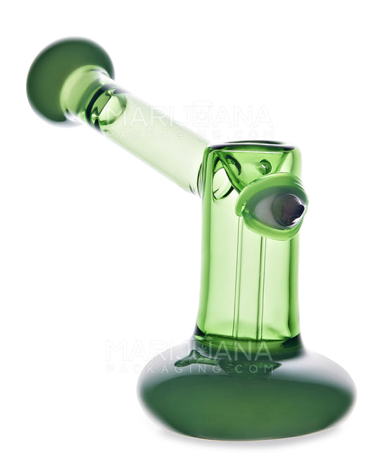 Big Eye Cyclops Hammer Bubbler | 4in Long - Glass - Green