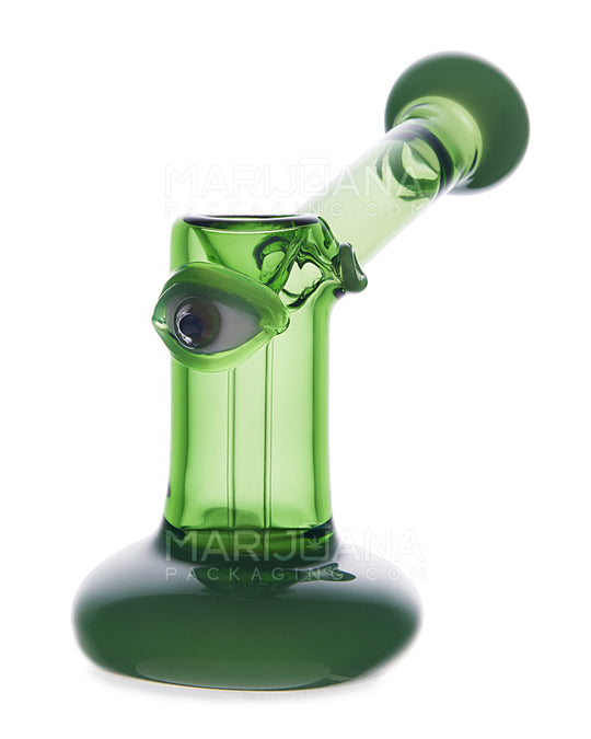 Big Eye Cyclops Hammer Bubbler | 4in Long - Glass - Green