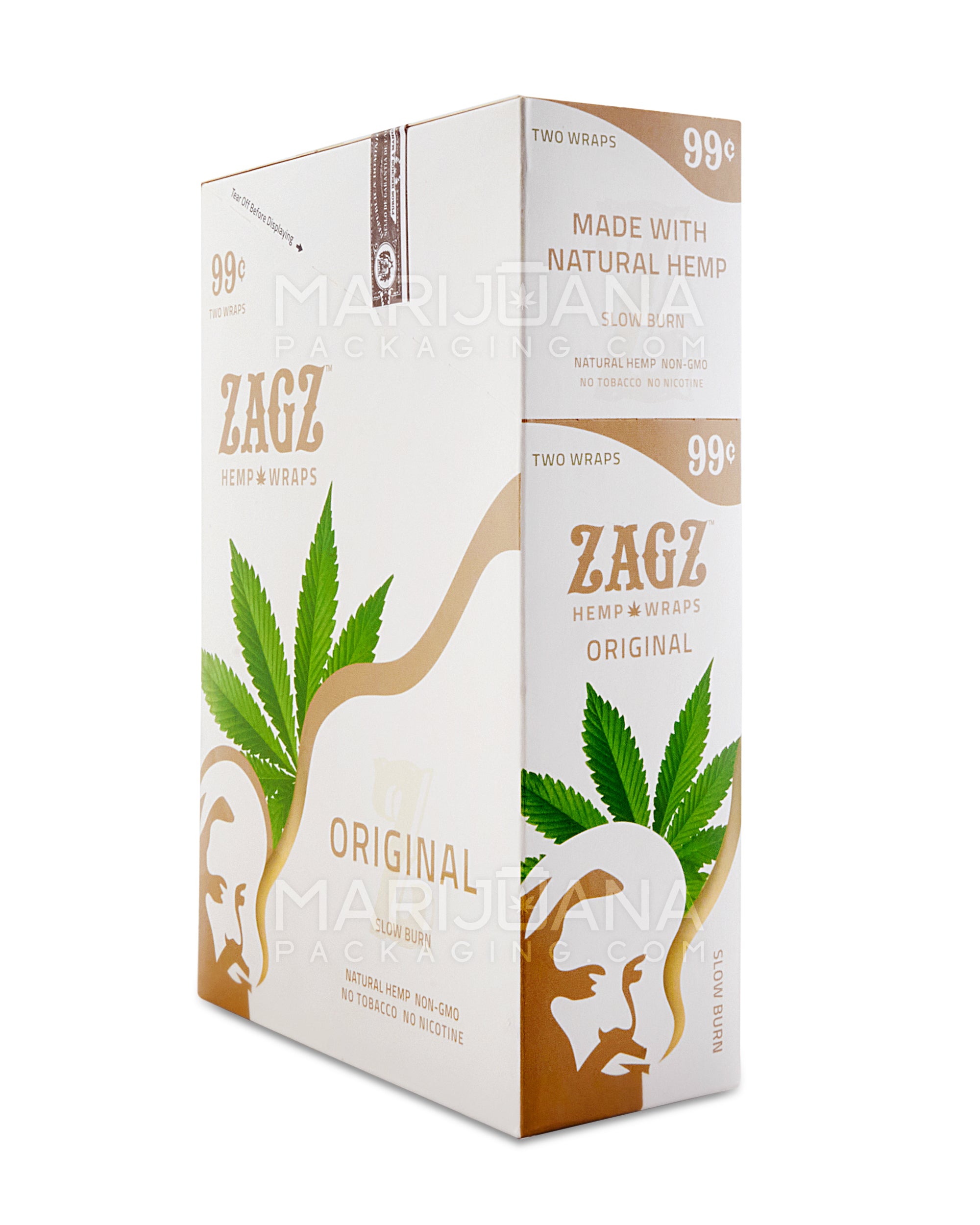 ZAGZ | 'Retail Display' Slow Burn Hemp Wraps | Original - Flavored Hemp - 25 Count - 1