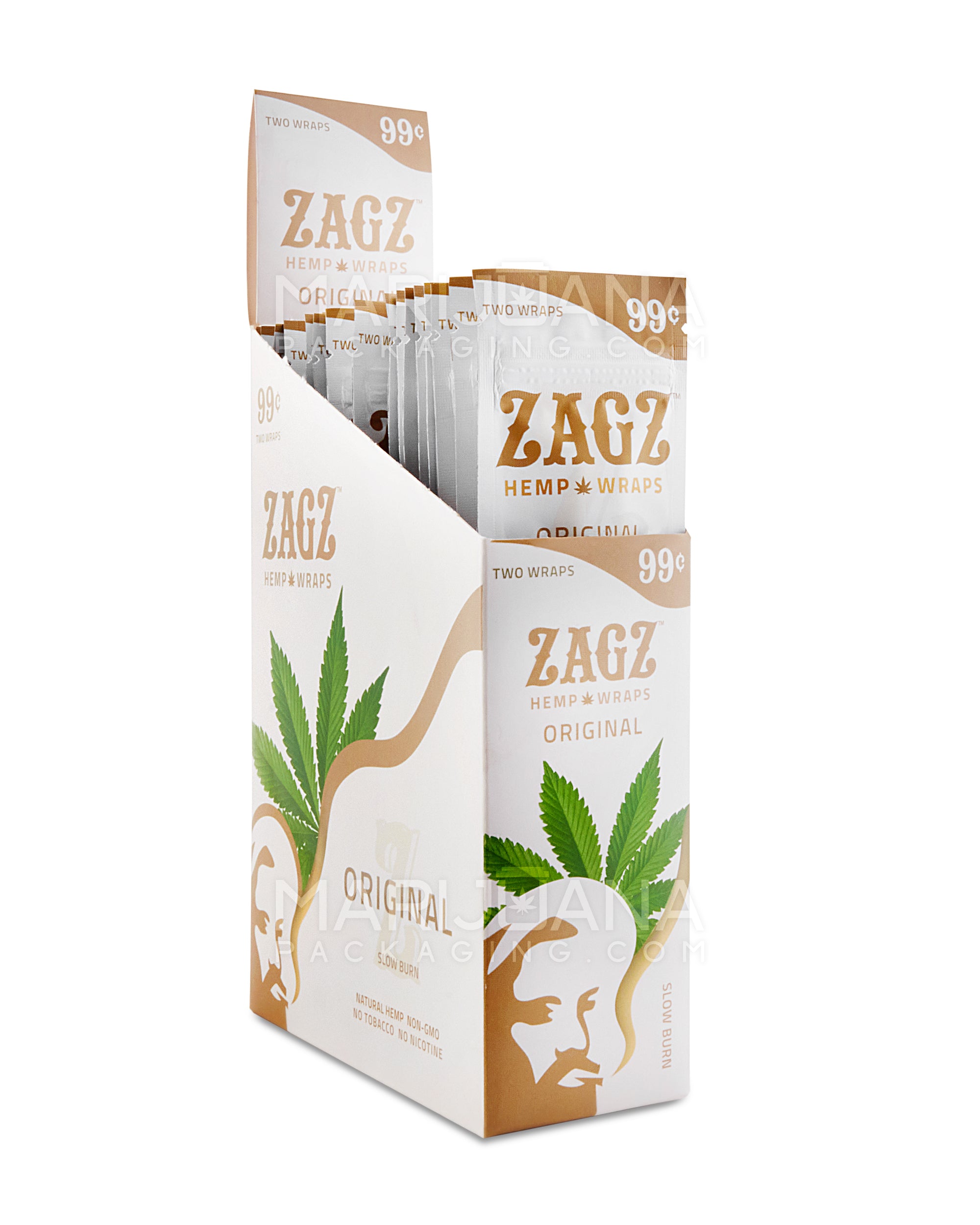 ZAGZ | 'Retail Display' Slow Burn Hemp Wraps | Original - Flavored Hemp - 25 Count - 2