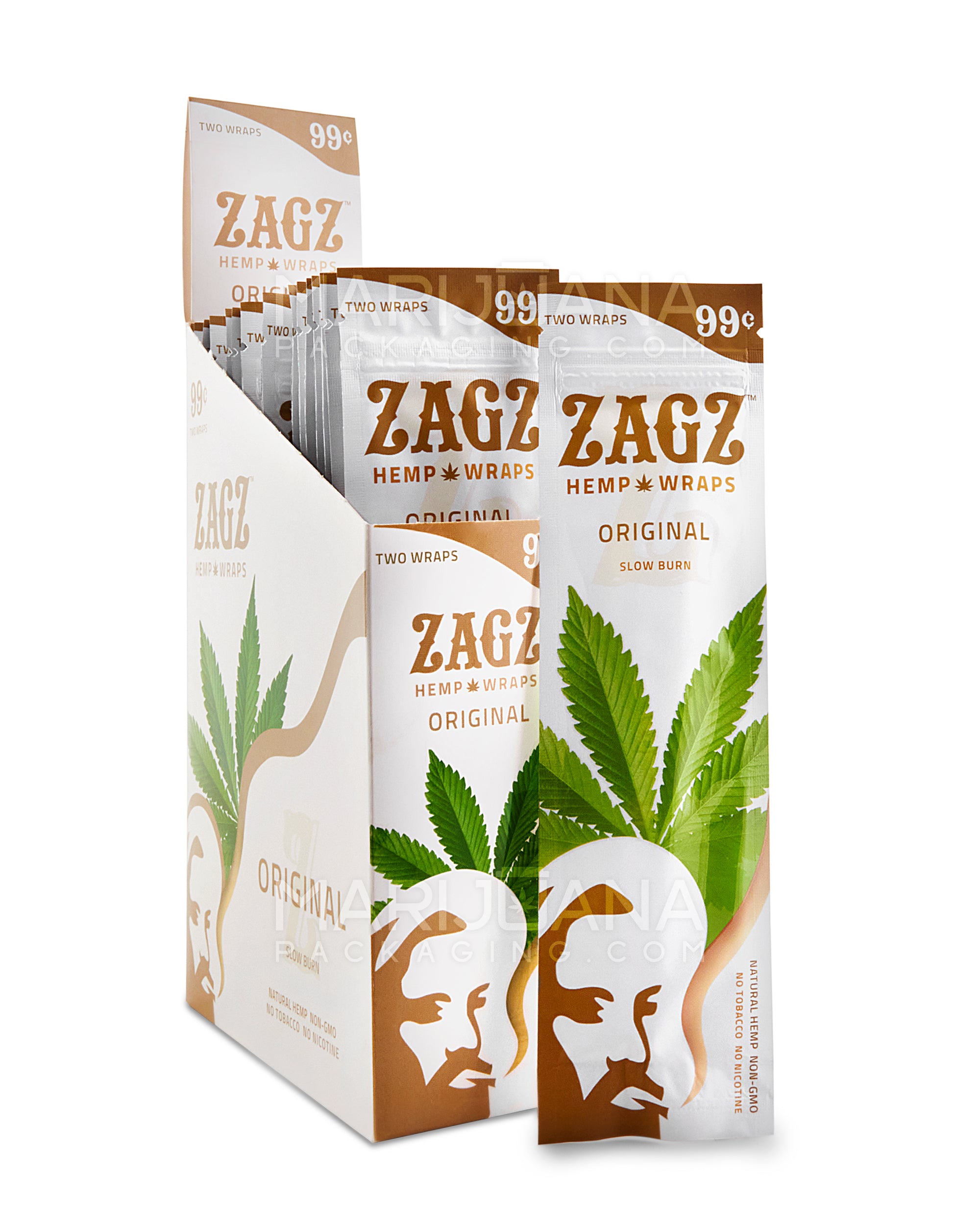 ZAGZ | 'Retail Display' Slow Burn Hemp Wraps | Original - Flavored Hemp - 25 Count - 3