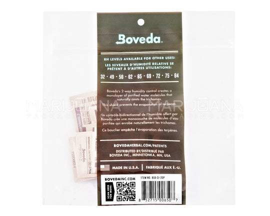 BOVEDA | Humidity Control Packs | 1 Gram - 62% - 20 Count