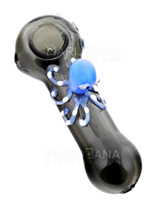 Octopus Character Design Spoon Hand Pipe | 4.5in Long - Glass - Assorted