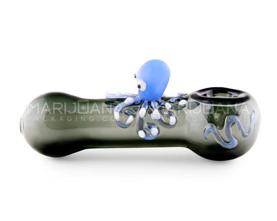 Octopus Character Design Spoon Hand Pipe | 4.5in Long - Glass - Assorted