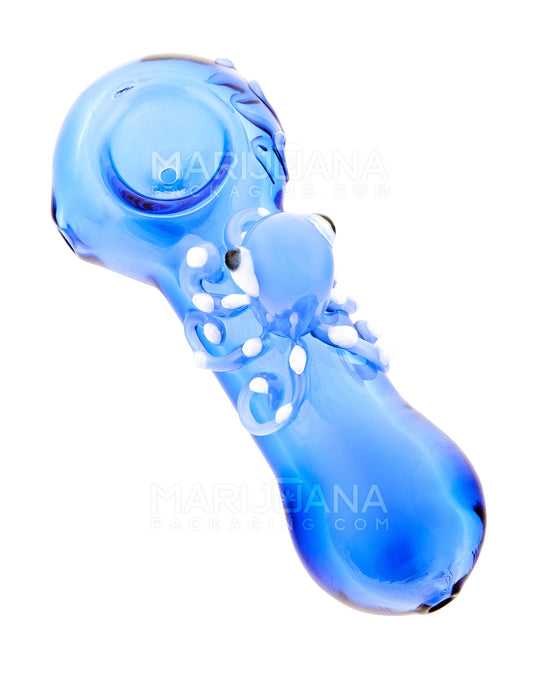 Octopus Character Design Spoon Hand Pipe | 4.5in Long - Glass - Assorted