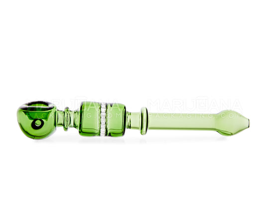 Long Spoon Hand Pipe w/ Honeycomb Percolator | 8in Long - Glass - Assorted