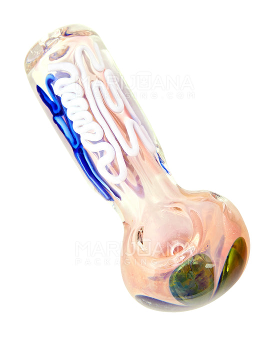 Swirl & Fumed Spiral Spoon Hand Pipe | 4.5in Long - Glass - Assorted