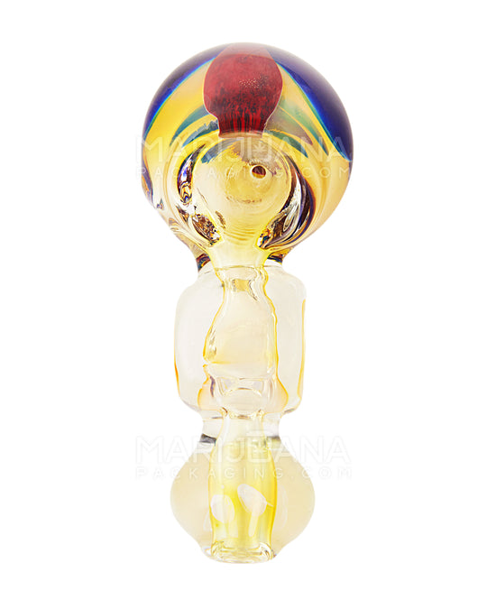 Swirl & Fumed Bulged Spoon Hand Pipe | 3.5in Long - Glass - Assorted