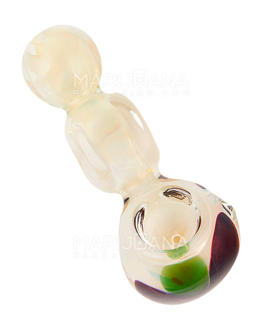 Swirl & Fumed Bulged Spoon Hand Pipe | 3.5in Long - Glass - Assorted