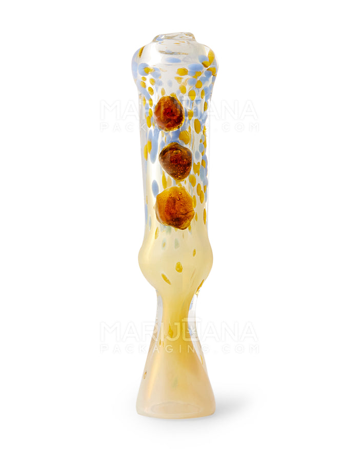 Fume Spotted Flute Chillum Hand Pipe | 3.5in Long - Glass - Assorted Image