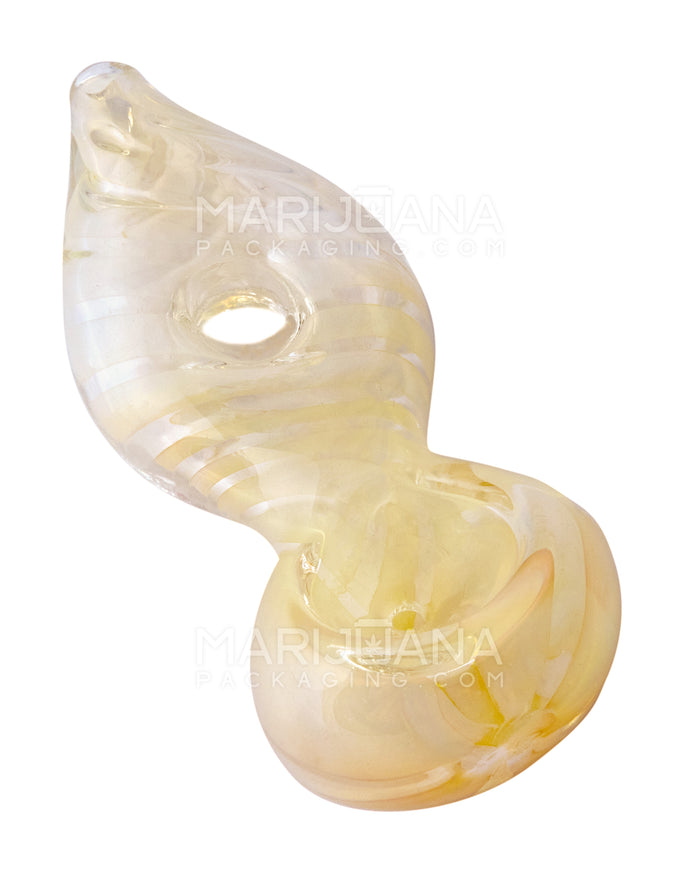 Donut Map Fume Striped Hand Pipe | 4in Long - Glass - Assorted Image