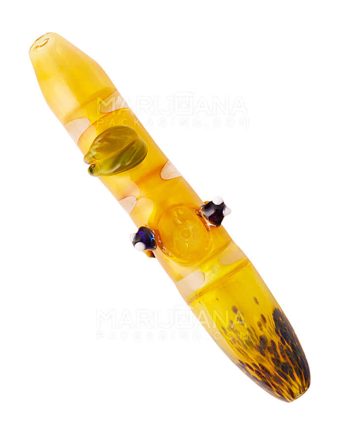 Bee Leaf Fumed Steamroller Hand Pipe | 6.25in Long - Glass Image