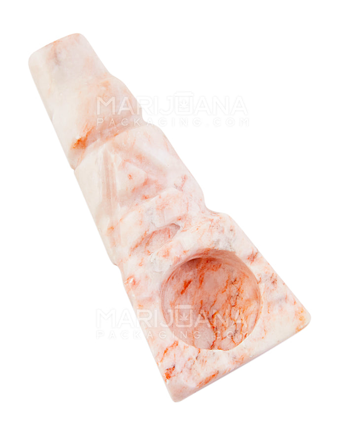 Medium Marble Rectangle Spoon Hand Pipes | 2.75in Long - Marble Stone - Assorted Image