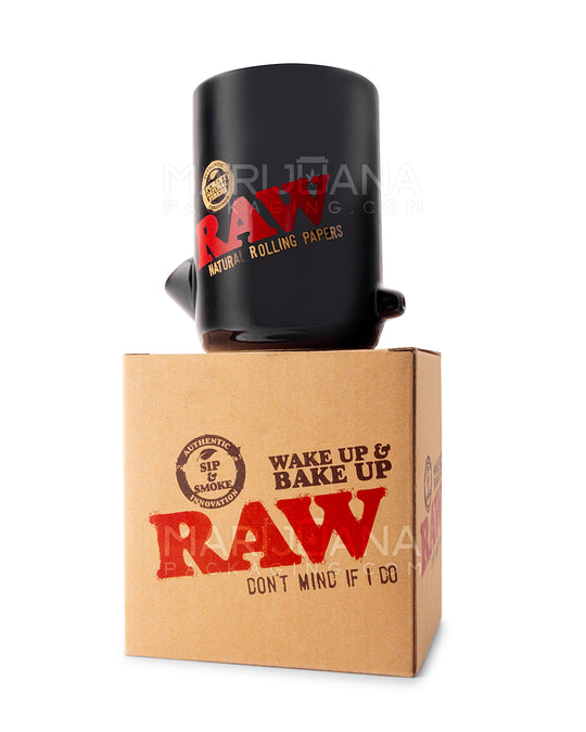 RAW | Wake Up & Bake Up Black Ceramic Cone Mug